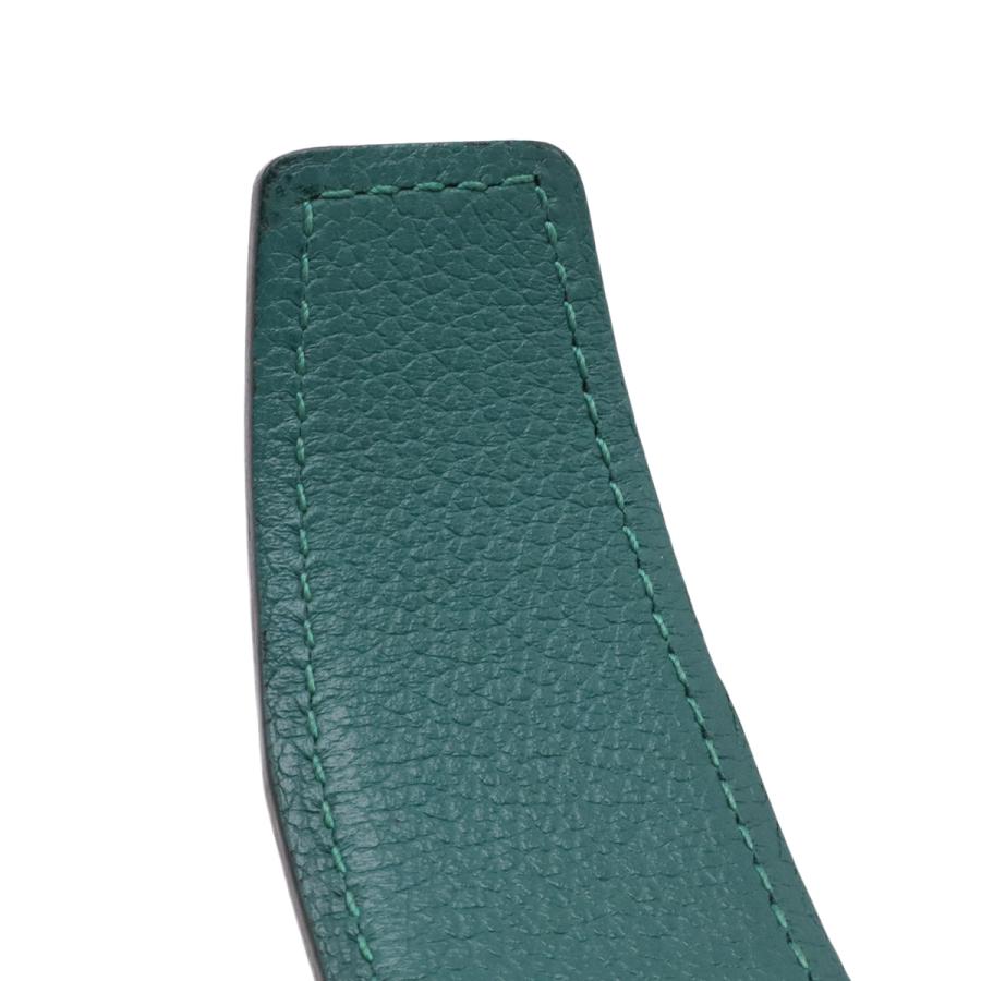 HERMES エルメス ケープコッド32 ベルト リバーシブル レザー ブルーマリン マラカイト ボックスカーフ トゴ レザー シルバー金具 #85 | HERMES | 06