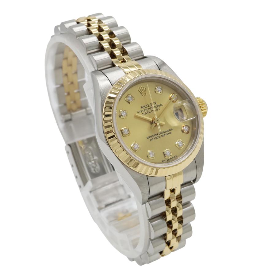 ROLEX ロレックス デイトジャスト　79173G シャンパン文字盤 SS K18YG 10Pダイヤ コンビ Y番 レディース AT オートマ 腕時計 | ROLEX | 02