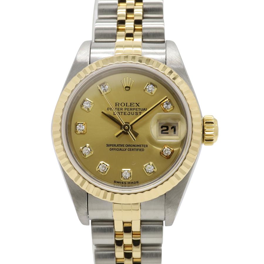 ROLEX ロレックス デイトジャスト　79173G シャンパン文字盤 SS K18YG 10Pダイヤ コンビ Y番 レディース AT オートマ 腕時計 | ROLEX | 03
