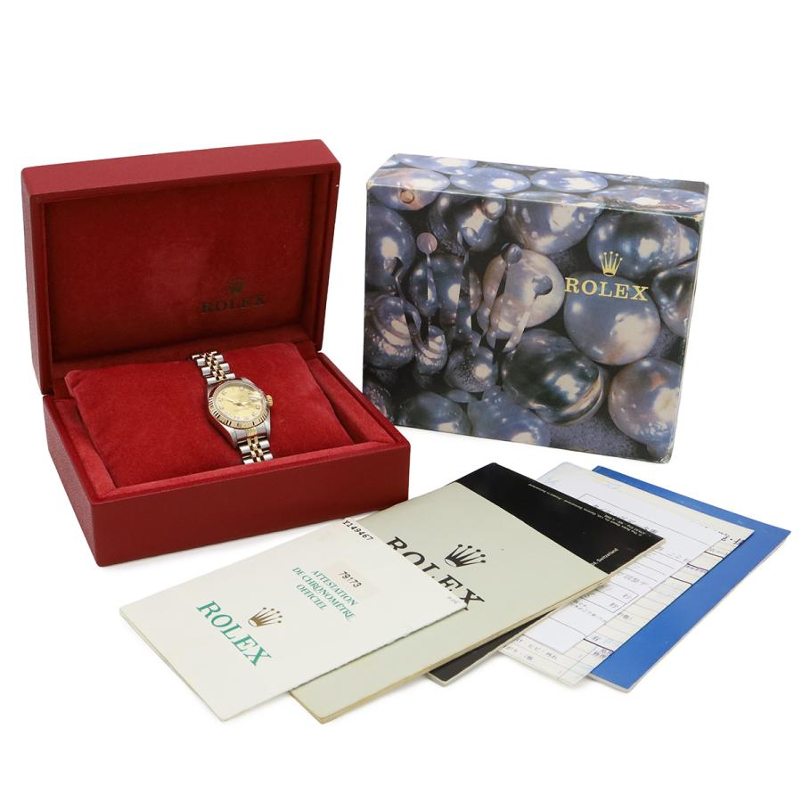 ROLEX ロレックス デイトジャスト　79173G シャンパン文字盤 SS K18YG 10Pダイヤ コンビ Y番 レディース AT オートマ 腕時計 | ROLEX | 08