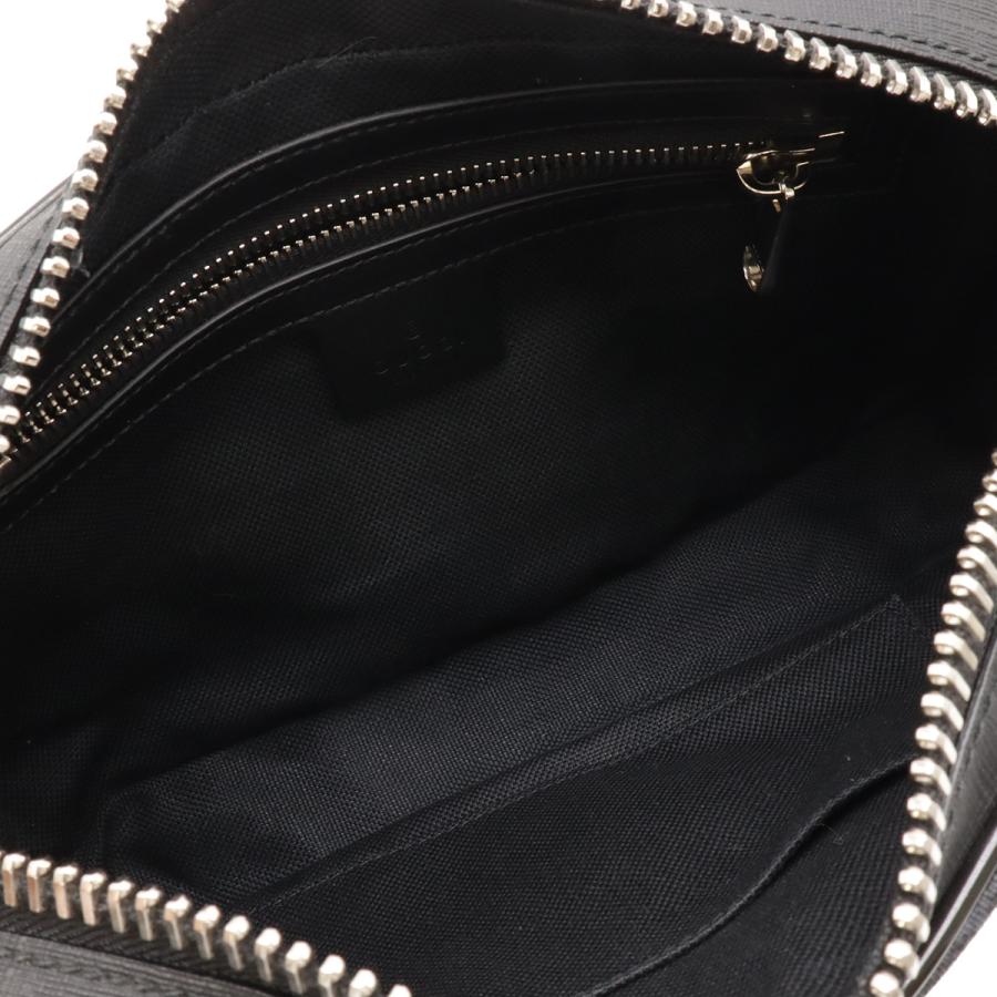 GUCCI グッチ GGスプリーム ウェブライン ウエストバッグ ボディバッグ ベルトバッグ PVC レザー ブラック 黒 ダークグレー シルバー金具_6