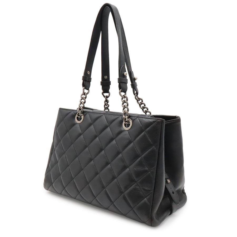 CHANEL シャネル ボーイシャネル マトラッセ ココマーク チェーンショルダー ショルダーバッグ トートバッグ レザー ブラック 黒 | CHANEL | 01