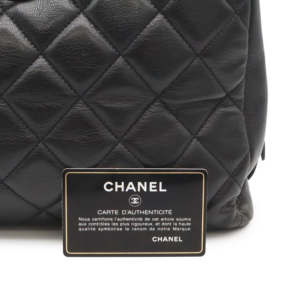 CHANEL シャネル ボーイシャネル マトラッセ ココマーク チェーンショルダー ショルダーバッグ トートバッグ レザー ブラック 黒 | CHANEL | 08
