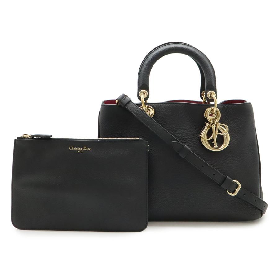 Christian Dior クリスチャン ディオール ディオリッシモ ハンドバッグ 2WAY ショルダーバッグ 斜め掛け レザー ブラック 黒 | Christian Dior