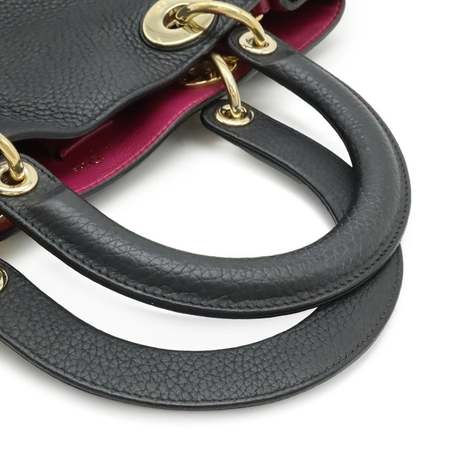 Christian Dior クリスチャン ディオール ディオリッシモ ハンドバッグ 2WAY ショルダーバッグ 斜め掛け レザー ブラック 黒 | Christian Dior | 05