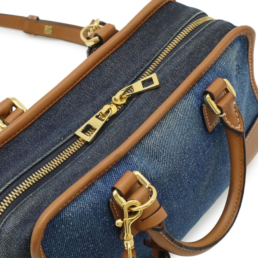 LOEWE ロエベ アマソナ23 アナグラム ハンドバッグ ミニボストン 2WAY ショルダーバッグ デニム レザー ブルー 青 ブラウン 茶 | LOEWE | 04