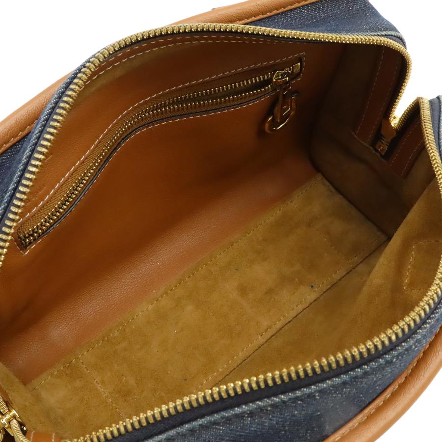 LOEWE ロエベ アマソナ23 アナグラム ハンドバッグ ミニボストン 2WAY ショルダーバッグ デニム レザー ブルー 青 ブラウン 茶 | LOEWE | 05