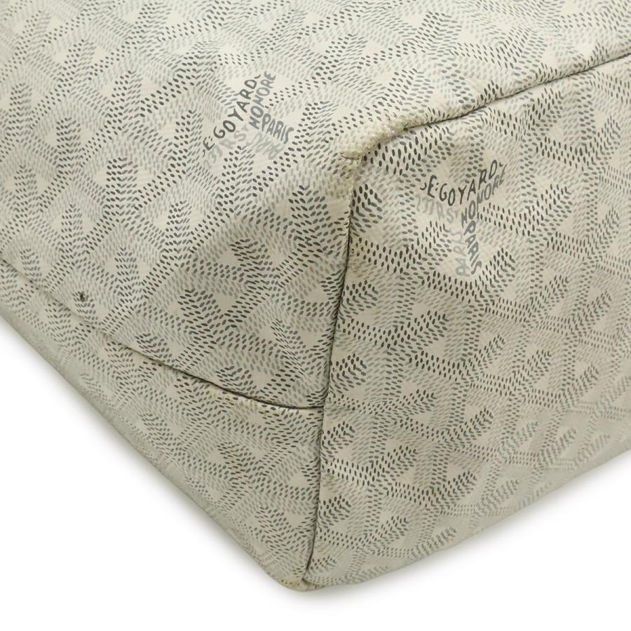 GOYARD ゴヤール サンルイPM トートバッグ ショルダーバッグ コーティングキャンバス レザー ホワイト 白 グレー ポーチ付き | GOYARD | 02