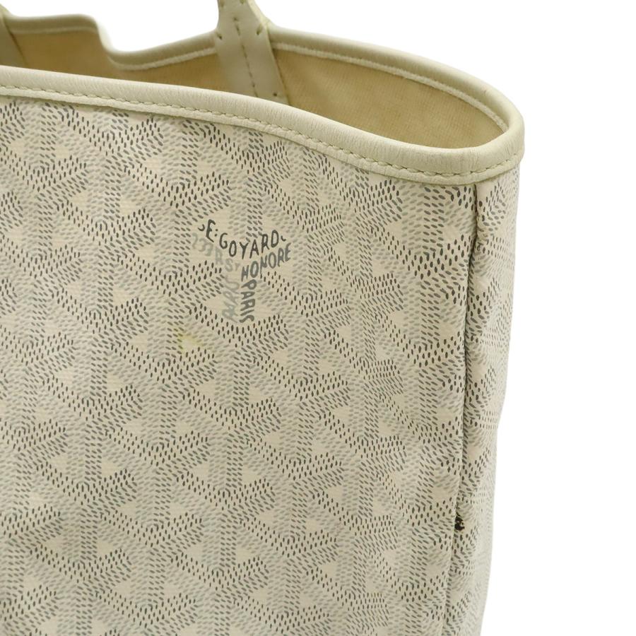 GOYARD ゴヤール サンルイPM トートバッグ ショルダーバッグ コーティングキャンバス レザー ホワイト 白 グレー ポーチ付き | GOYARD | 03