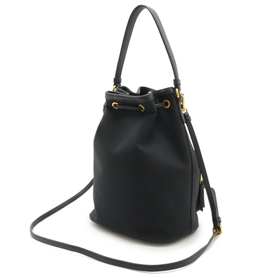 美品 PRADA バケットバッグ ショルダーバッグ PRADA（プラダ） ロゴジャガード ハンドバッグ バケットバッグ 巾着