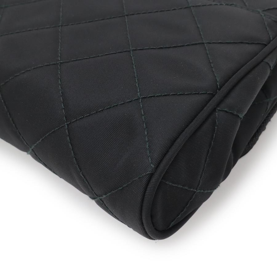 PRADA プラダ チェーンバッグ ショルダーバッグ 2WAY クラッチバッグ キルティング ナイロン レザー NERO 黒 ブラック シルバー金具 | PRADA | 02