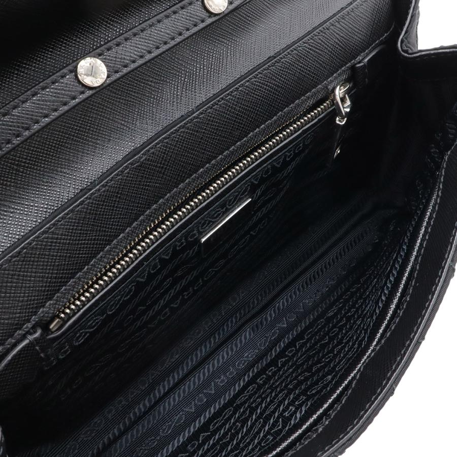 PRADA プラダ チェーンバッグ ショルダーバッグ 2WAY クラッチバッグ キルティング ナイロン レザー NERO 黒 ブラック シルバー金具 | PRADA | 05