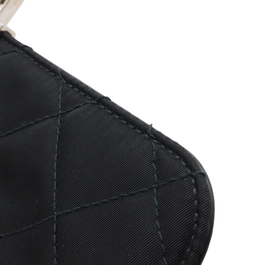 PRADA プラダ チェーンバッグ ショルダーバッグ 2WAY クラッチバッグ キルティング ナイロン レザー NERO 黒 ブラック シルバー金具 | PRADA | 08