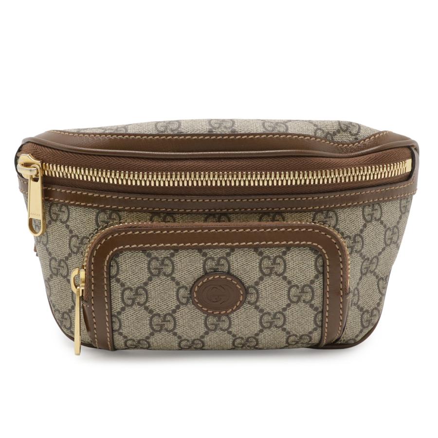GUCCI グッチ インターロッキングG GGスプリーム ベルトバッグ ボディバッグ ウエストバッグ ウエストポーチ PVC レザー ベージュ | GUCCI