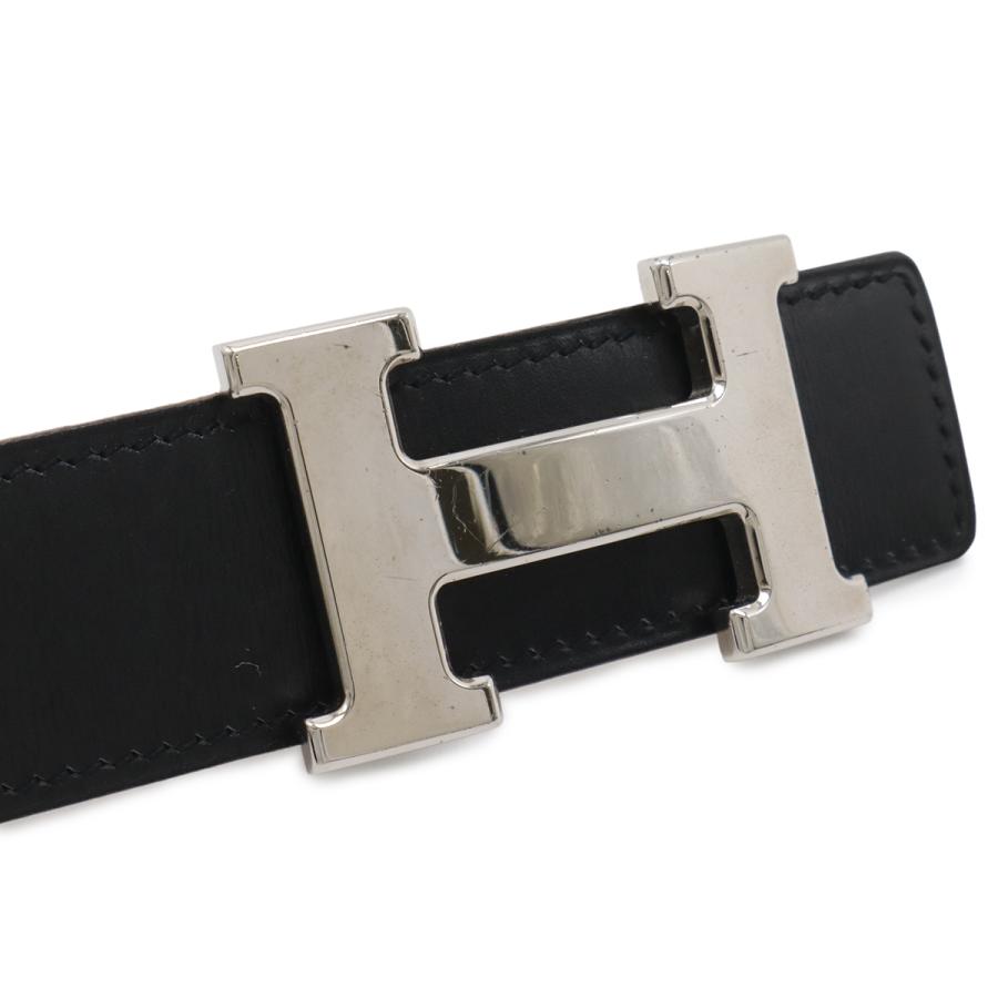 HERMES エルメス Hベルト Hバックル リバーシブル ボックスカーフ BOXカーフ トゴ レザー ブラック 黒 ブラウン 茶 シルバー金具 #85 | HERMES | 02