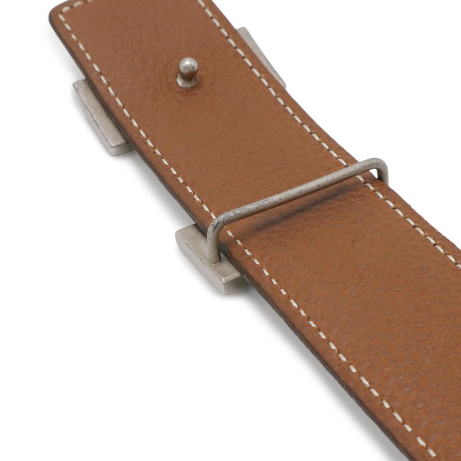 HERMES エルメス Hベルト Hバックル リバーシブル ボックスカーフ BOXカーフ トゴ レザー ブラック 黒 ブラウン 茶 シルバー金具 #85 | HERMES | 03