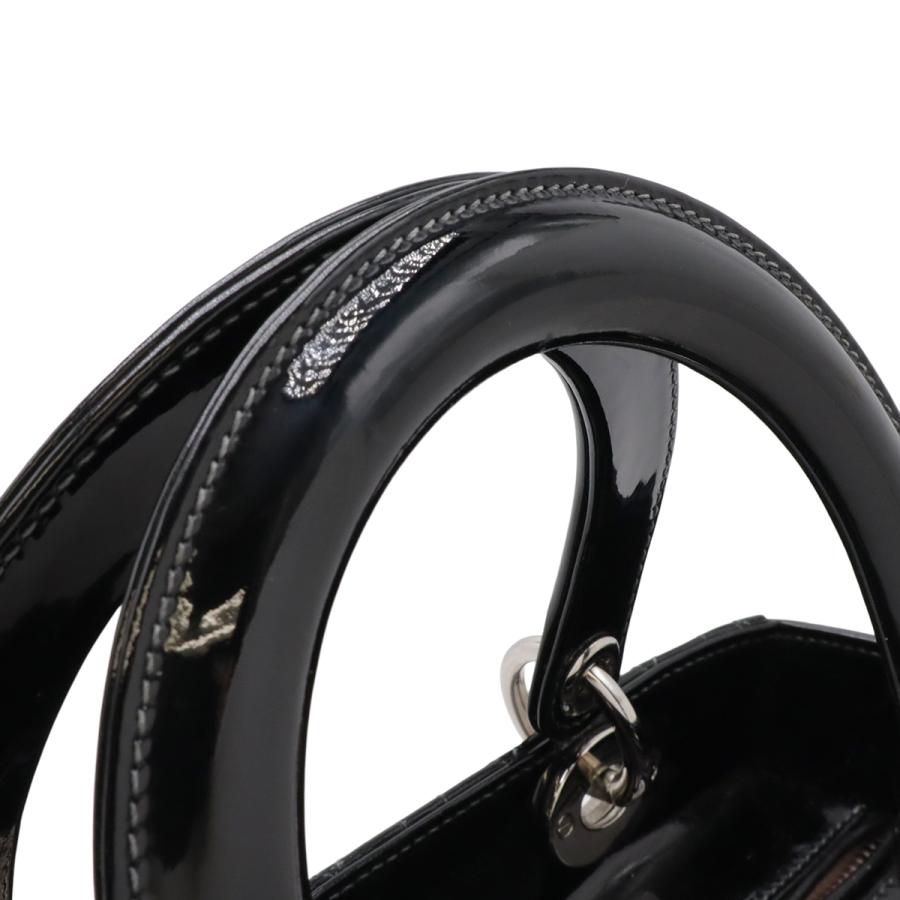 Christian Dior クリスチャン ディオール レディディオール カナージュ トートバッグ 2WAY ショルダーバッグ パテントレザー ブラック | Christian Dior | 05