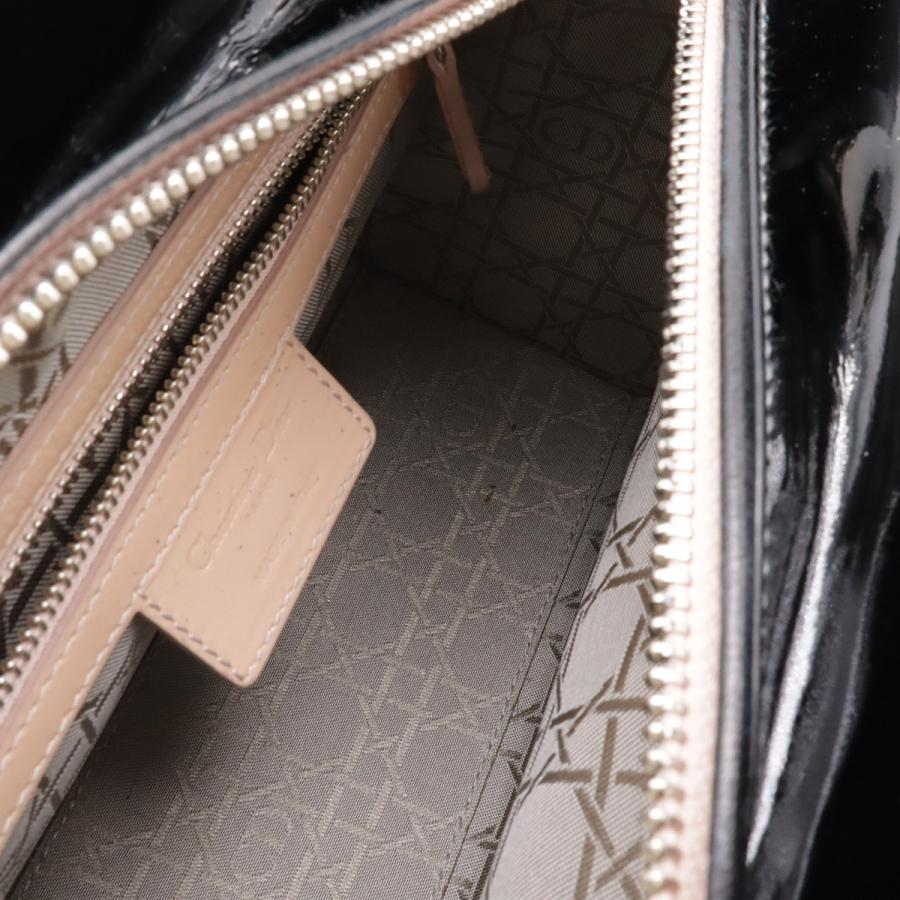 Christian Dior クリスチャン ディオール レディディオール カナージュ トートバッグ 2WAY ショルダーバッグ パテントレザー ブラック | Christian Dior | 07