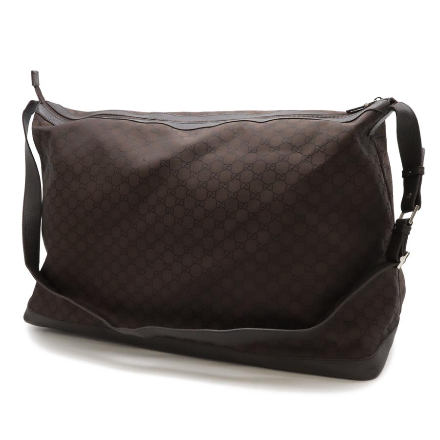 GUCCI グッチ GGナイロン ショルダーバッグ ボストンバッグ トラベルバッグ 旅行 レザー ブラウン 茶 アウトレット品 105669 GUCCI（グッチ） GGナイロン ショルダーバッグ ボストンバッグ