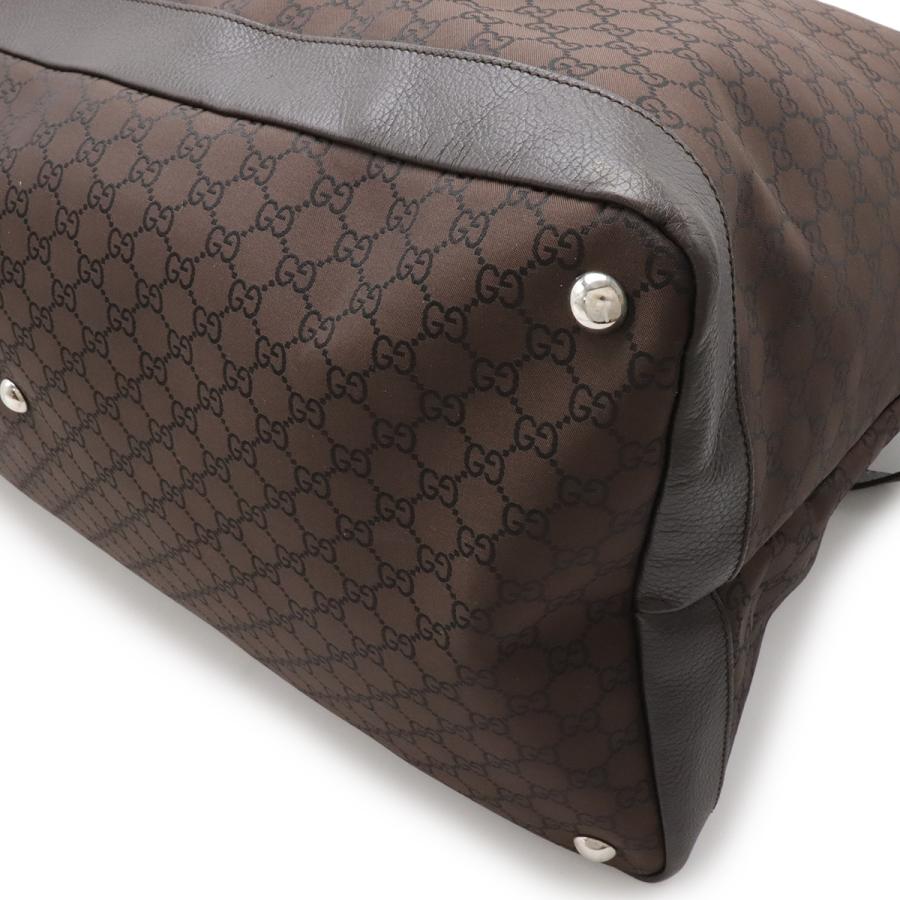 GUCCI グッチ GGナイロン ショルダーバッグ ボストンバッグ トラベルバッグ 旅行 レザー ブラウン 茶 アウトレット品 105669 GUCCI（グッチ） GGナイロン ショルダーバッグ ボストンバッグ