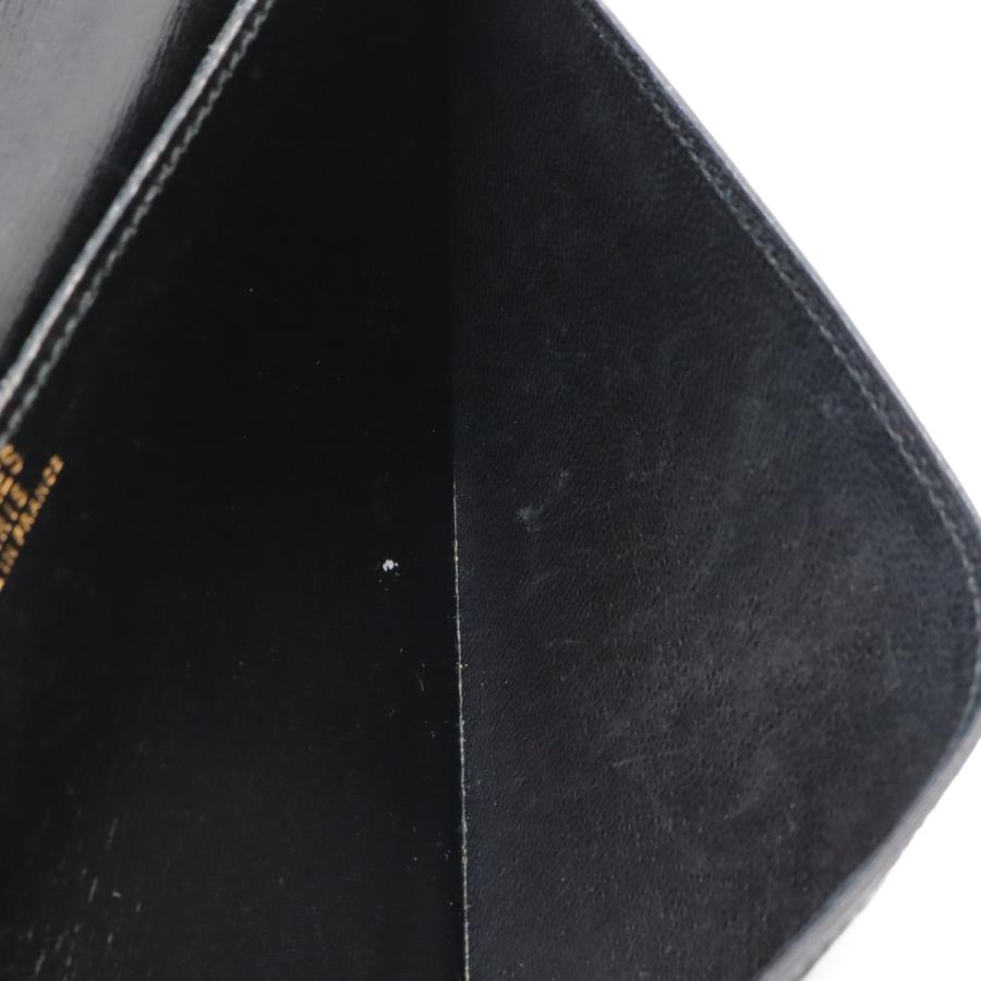 HERMES エルメス オオサカ 長札入れ 2つ折長財布 二つ折り長財布 ボックスカーフ レザー ブラック 黒 | HERMES | 05