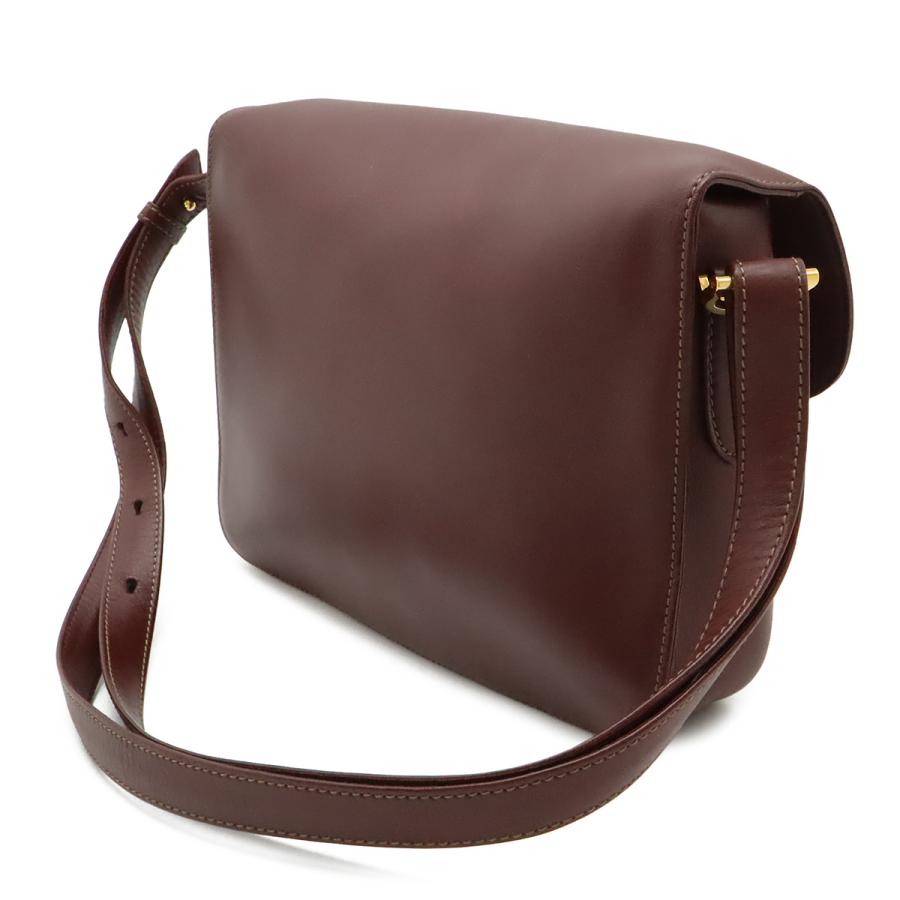 Cartier カルティエ マスト ショルダーバッグ ワンショルダー セミショルダー 2WAY 斜め掛け 肩掛け レザー ボルドー 赤 ゴールド金具 | Cartier | 01