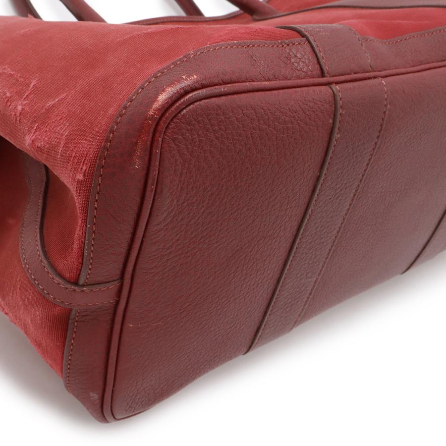 HERMES エルメス ガーデンパーティPM トートバッグ ハンドバッグ トワルオフィシエ キャンバス レザー ルージュヴィフ レッド | HERMES | 02