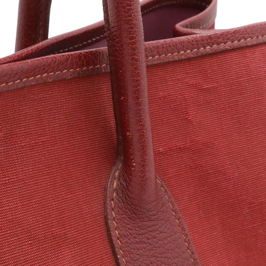 HERMES エルメス ガーデンパーティPM トートバッグ ハンドバッグ トワルオフィシエ キャンバス レザー ルージュヴィフ レッド | HERMES | 05