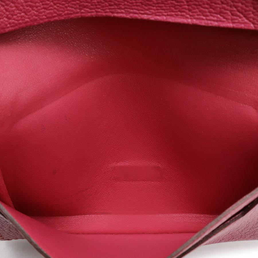 HERMES エルメス ベアン カードケース 名刺入れ パスケース シェーブル レザー フューシャピンク シルバー金具 □L刻印 | HERMES | 05