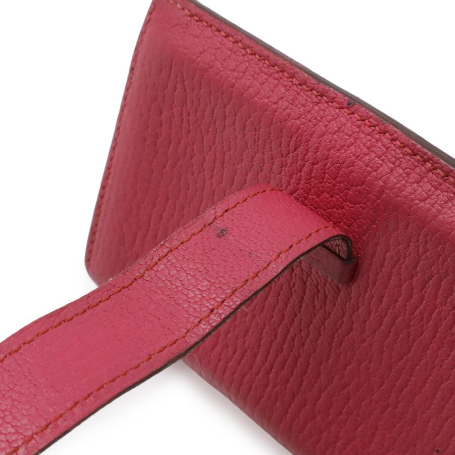 HERMES エルメス ベアン カードケース 名刺入れ パスケース シェーブル レザー フューシャピンク シルバー金具 □L刻印 | HERMES | 07