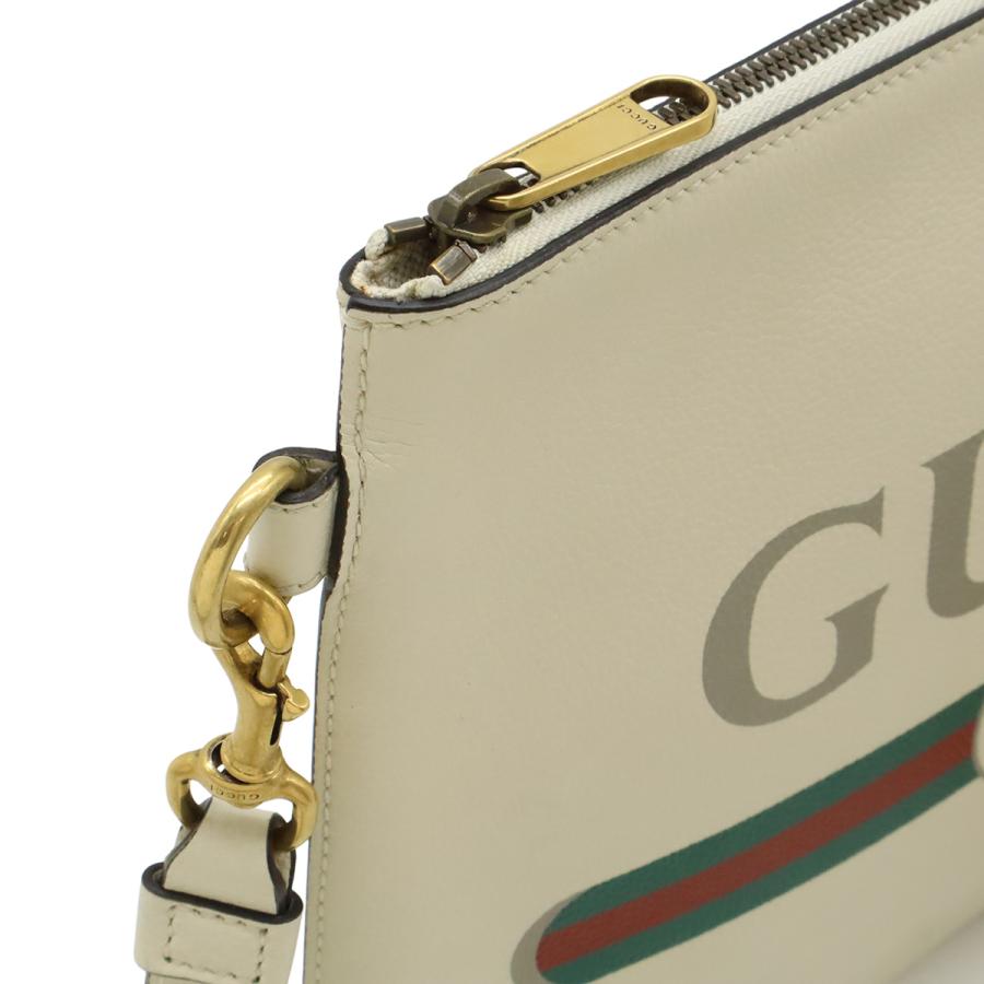 GUCCI（グッチ） ロゴプリント ミディアム ポートフォリオ クラッチ