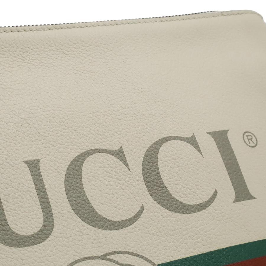 GUCCI（グッチ） ロゴプリント ミディアム ポートフォリオ クラッチ
