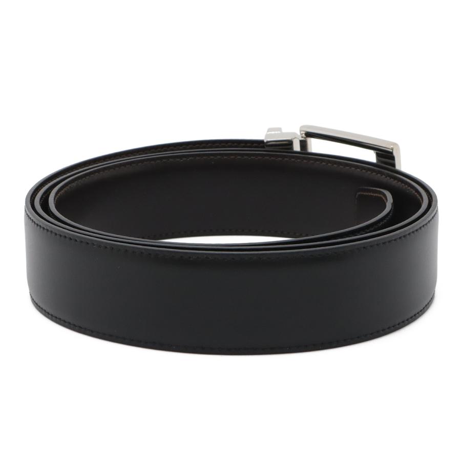 Salvatore Ferragamo サルヴァトーレ フェラガモ ベルト リバーシブル レザー ブラック 黒 ダークブラウン 実寸約116cm カット済 |  | 01