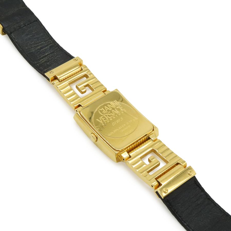 VERSACE ヴェルサーチ メデューサ ゴールド文字盤 GP 革ベルト レディース QZ クォーツ 腕時計 7008015 | VERSACE | 05
