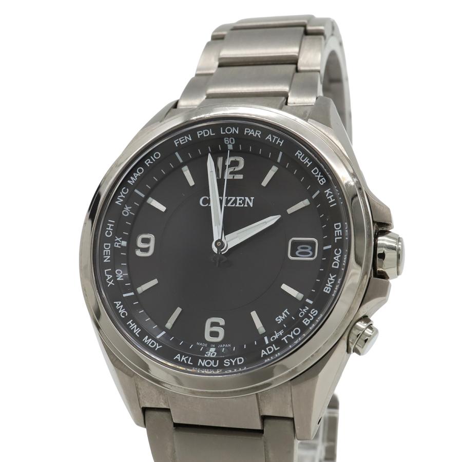 CITIZEN シチズン アテッサ エコドライブ 電波時計 ソーラー チタン ブラック文字盤 メンズ 腕時計 CB1070-56F | CITIZEN | 03