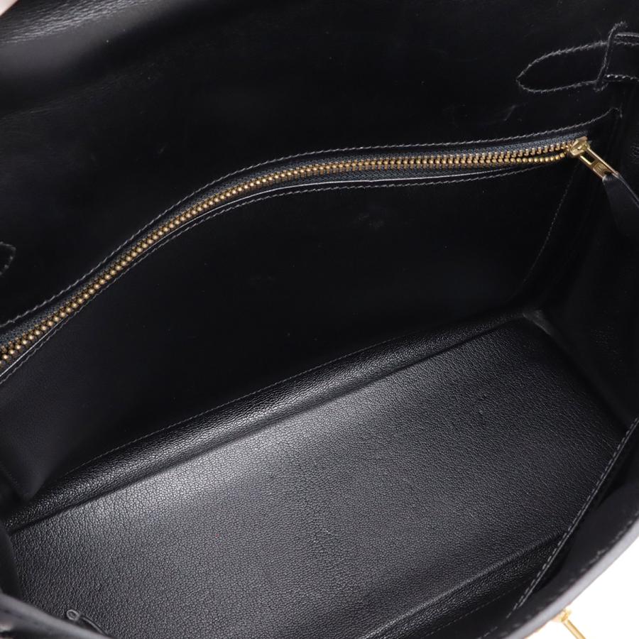 HERMES エルメス ケリー32 ハンドバッグ 2WAY ショルダーバッグ ヴィンテージ 内縫い ボックスカーフ レザー ブラック 黒 ゴールド金具 | HERMES | 05