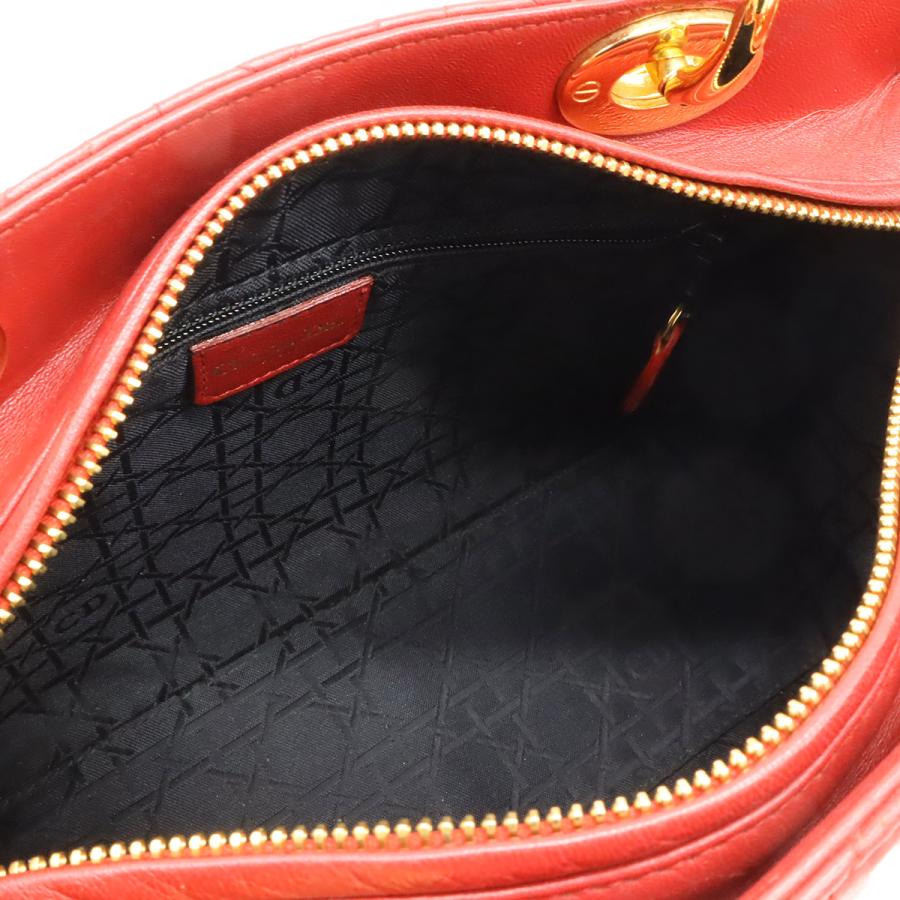 Christian Dior クリスチャン ディオール レディディオール カナージュ ハンドバッグ トートバッグ レザー レッド 赤 ゴールド金具 | Christian Dior | 05