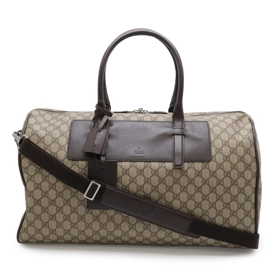 GUCCI グッチ GGスプリーム GGプラス ボストンバッグ 旅行カバン ハンドバッグ 2WAY ショルダーバッグ PVC レザー ベージュ | GUCCI