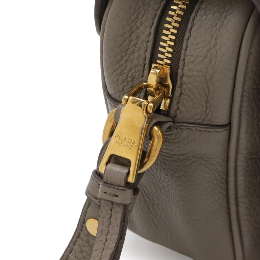 PRADA プラダ ポシェット ショルダーバッグ フラップショルダー 斜め掛け レザー グレージュ ゴールド金具 1BD163 | PRADA | 04