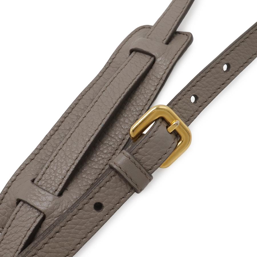 PRADA プラダ ポシェット ショルダーバッグ フラップショルダー 斜め掛け レザー グレージュ ゴールド金具 1BD163 | PRADA | 05