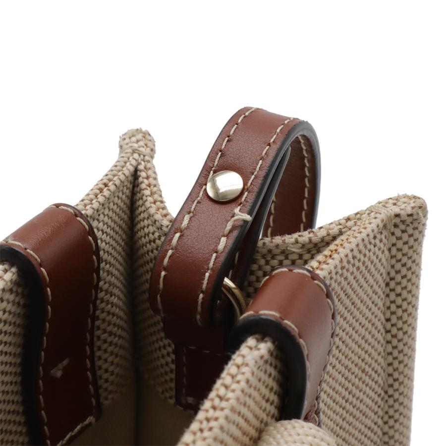 Chloe クロエ ウッディ スモール トートバッグ ハンドバッグ 2WAY ショルダーバッグ キャンバス レザー ベージュ ブラウン CHC23AS397 | Chloe | 05
