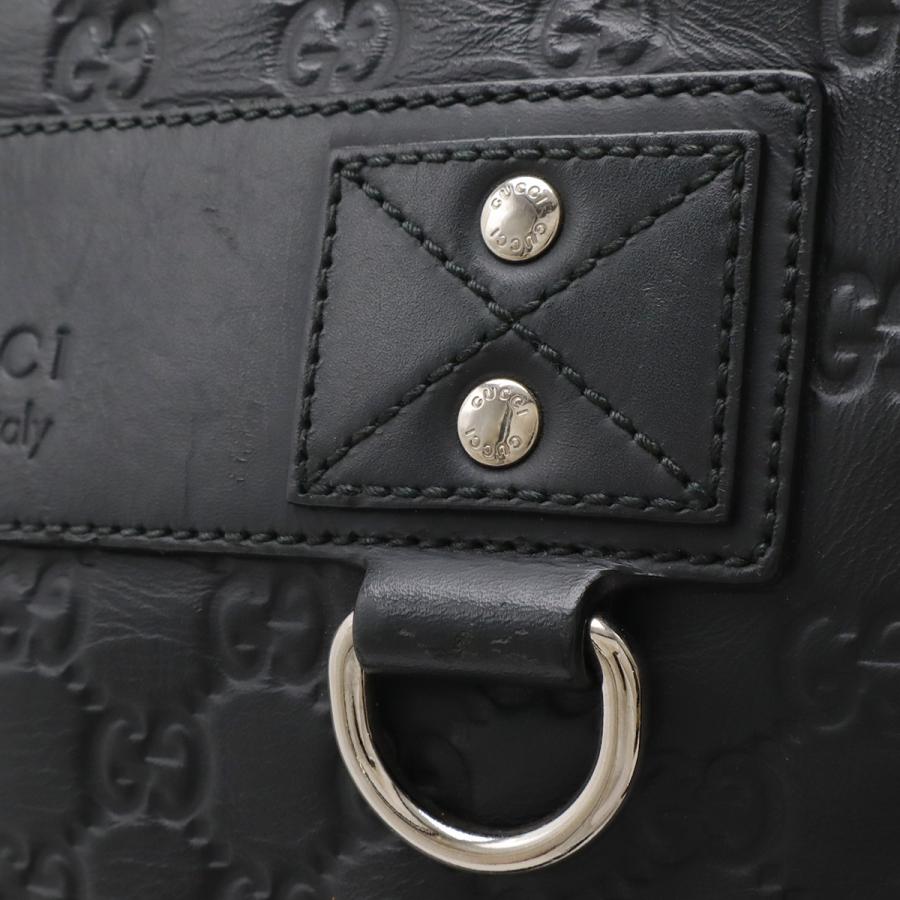 GUCCI グッチ グッチシマ シェリーライン ショルダーバッグ メッセンジャーバッグ ラバーコーティングレザー ブラック 黒 シルバー金具 | GUCCI | 03
