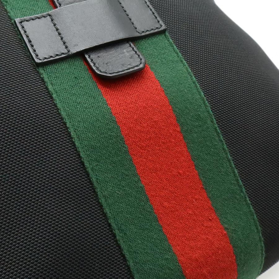 GUCCI グッチ バンド テクノキャンバス ウェブライン シェリー バックパック リュックサック レザー ブラック 黒 グリーン レッド 337075 | GUCCI | 08
