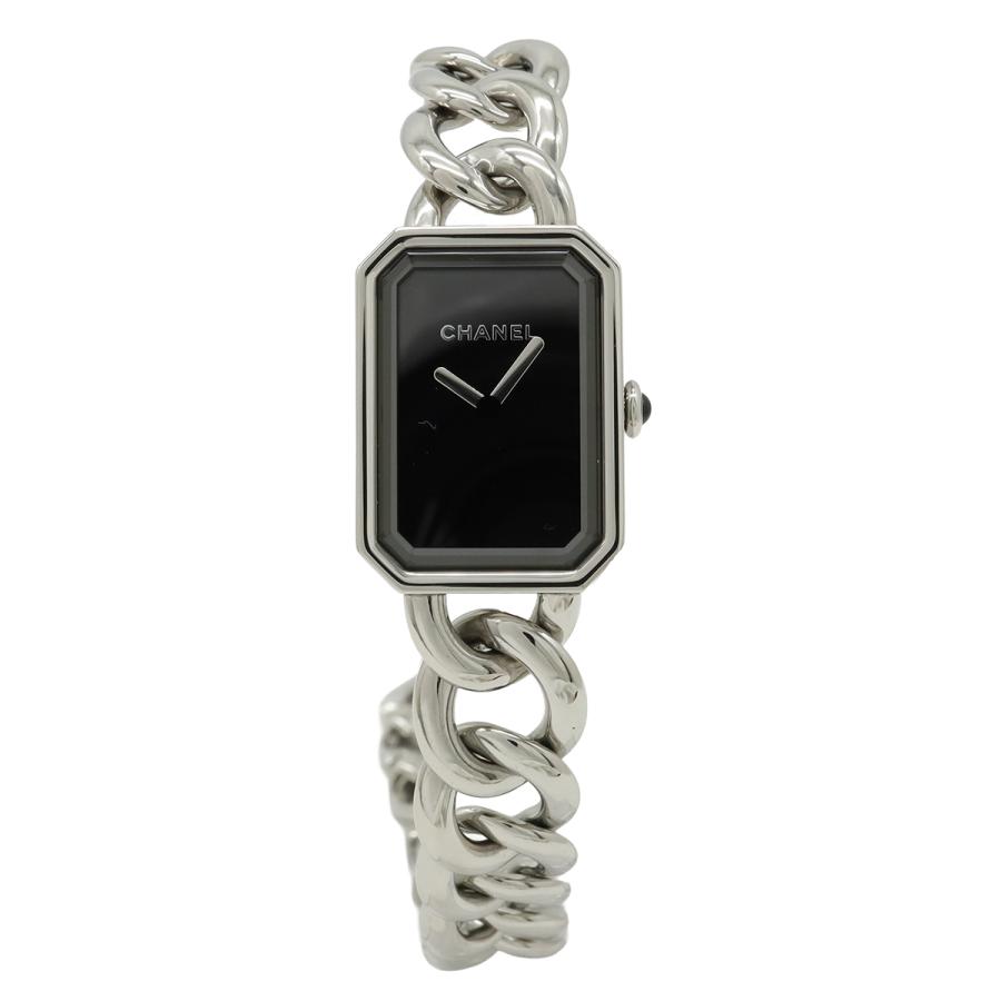 CHANEL シャネル プルミエール Wチェーン　ブラック文字盤  SS レディース QZ クォーツ 腕時計 H4199 | CHANEL