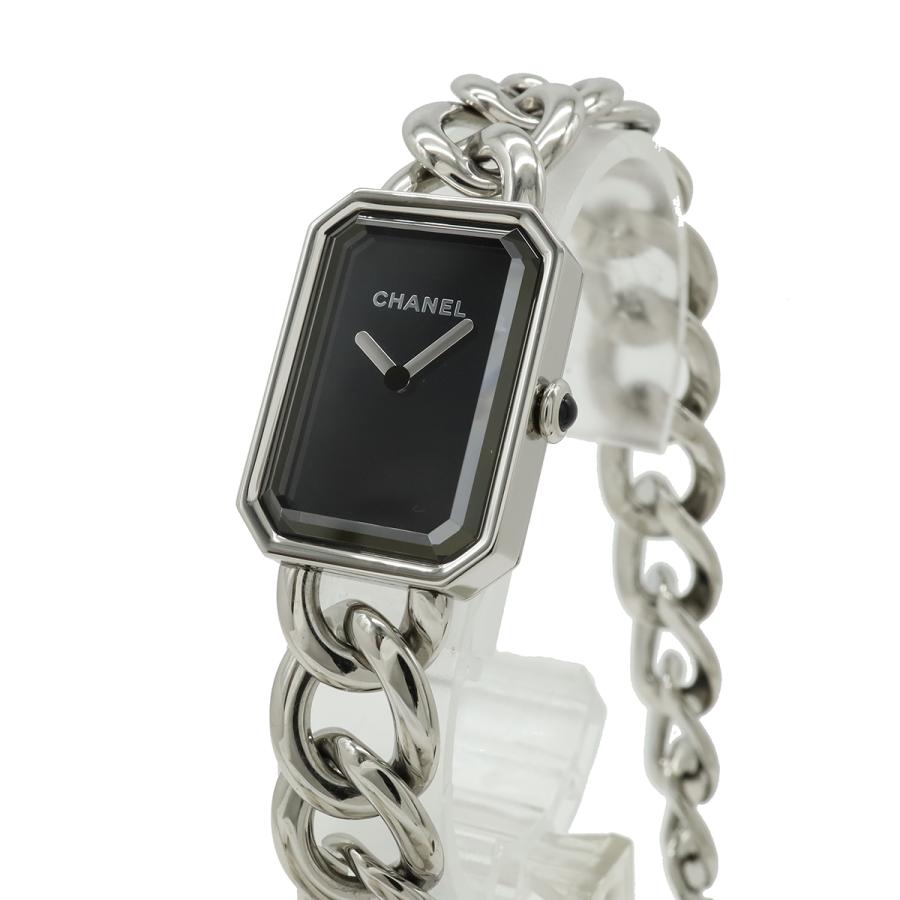 CHANEL シャネル プルミエール Wチェーン　ブラック文字盤  SS レディース QZ クォーツ 腕時計 H4199 | CHANEL | 01