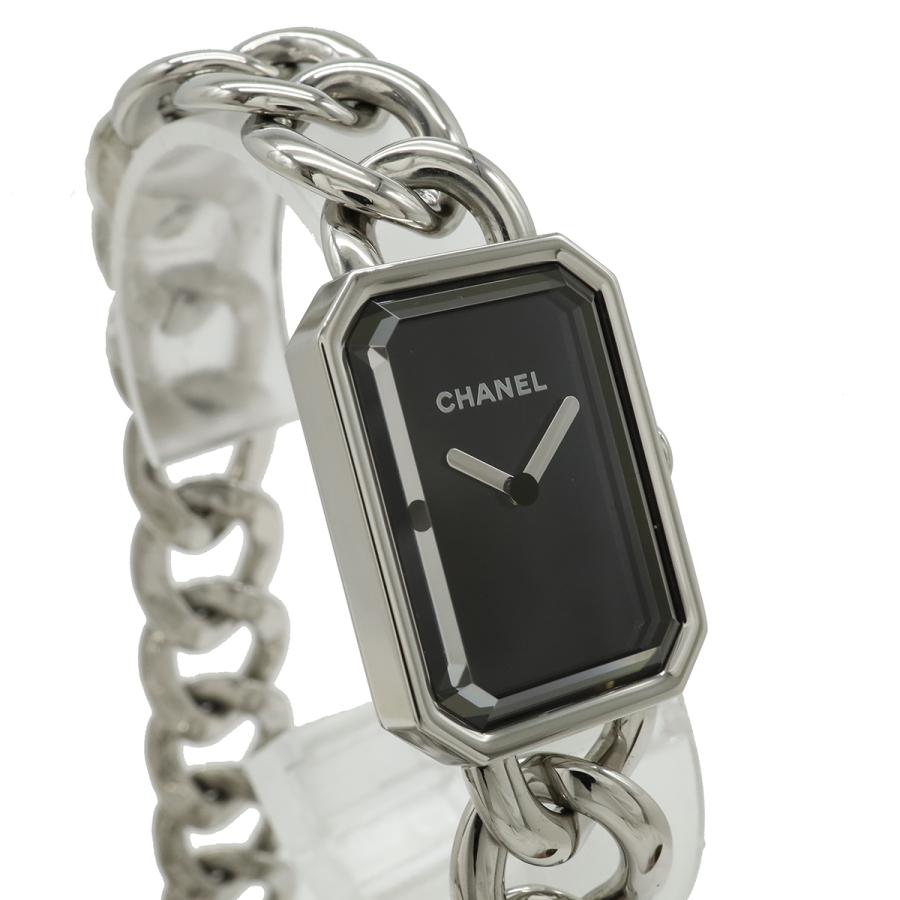 CHANEL シャネル プルミエール Wチェーン　ブラック文字盤  SS レディース QZ クォーツ 腕時計 H4199 | CHANEL | 02
