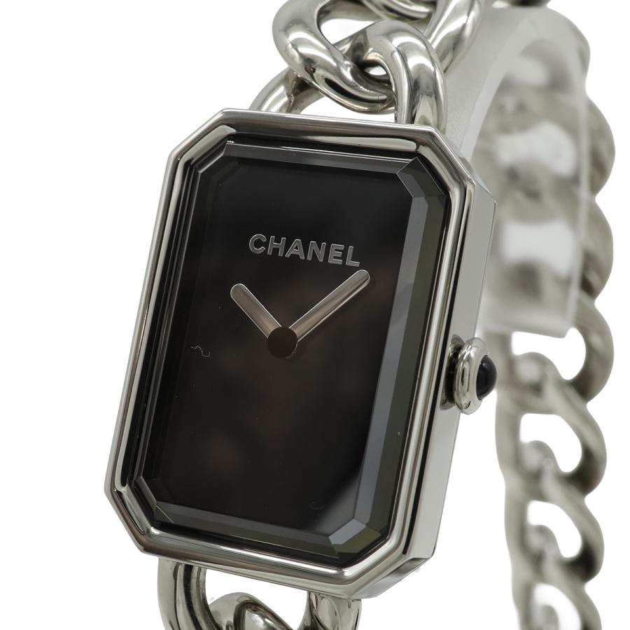 CHANEL シャネル プルミエール Wチェーン　ブラック文字盤  SS レディース QZ クォーツ 腕時計 H4199 | CHANEL | 03