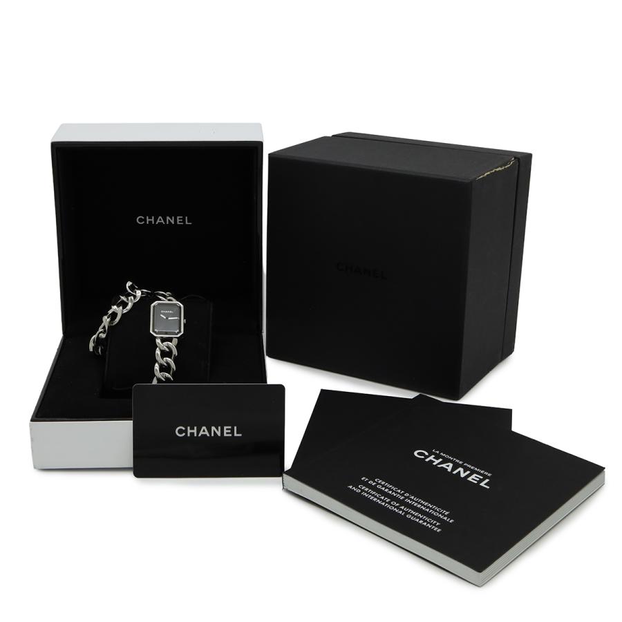 CHANEL シャネル プルミエール Wチェーン　ブラック文字盤  SS レディース QZ クォーツ 腕時計 H4199 | CHANEL | 07