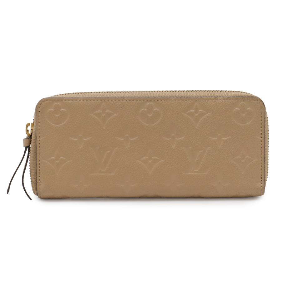 LOUIS VUITTON ルイ ヴィトン モノグラムアンプラント ポルトフォイユ クレマンス ラウンドファスナー 長財布 デュンヌ ベージュ M60173 | LOUIS VUITTON