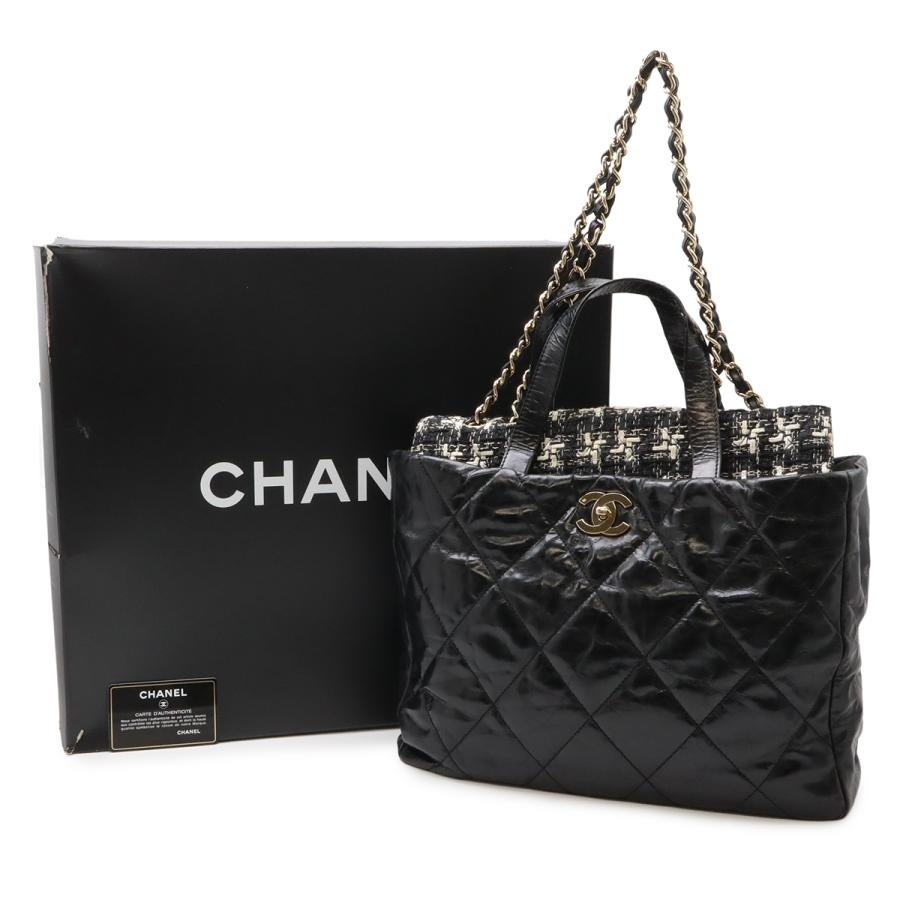 CHANEL シャネル ココマーク ポートベロー マトラッセ トートバッグ 2WAY ショルダーバッグ チェーンショルダー レザー ツイード | CHANEL | 08